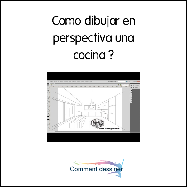 Como dibujar en perspectiva una cocina